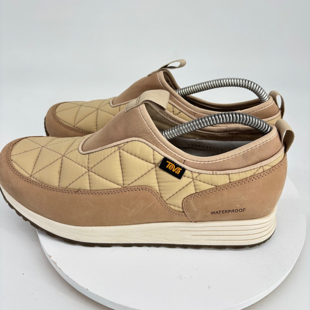 Teva Ember Commuter Slip On Shoes Womens 11 Tan Quilted Waterproof Sneakers - Picture 3 of 9